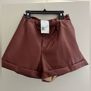 *BRAND NEW* High-waisted Pleather Shorts